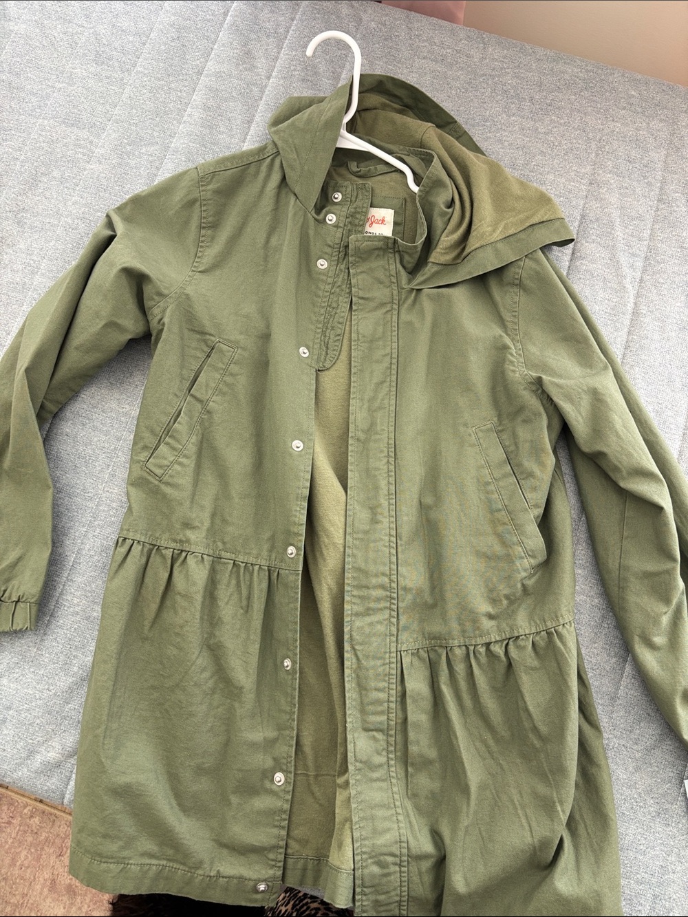 Target Girls Olive Green Hooded Utility Jacket